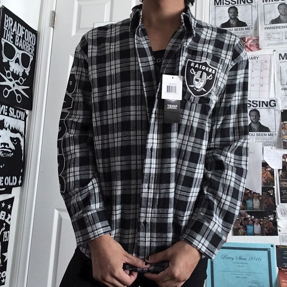 oakland raiders flannel shirt